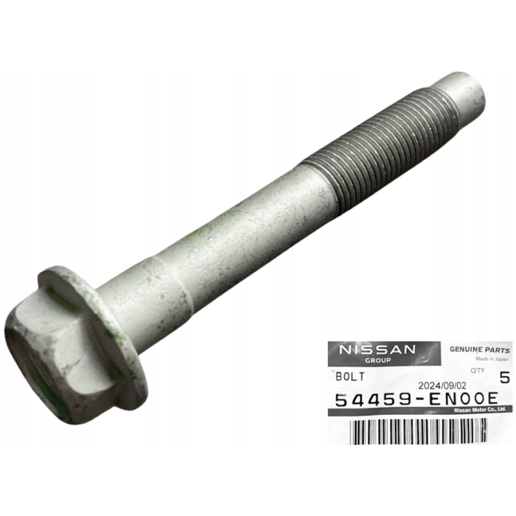 Nissan OE 54459-EN00E – Skruv länkarm/spindel fram (Qashqai J10, X-Trail T31/T32 m.fl.)