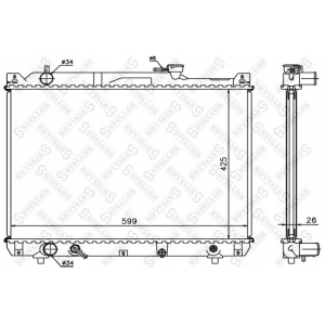 Kylare Suzuki Grand Vitara 2.7 V6 01> 425x597x25 mm (automat, utan AC) STELLOX 25180 18032107058 main