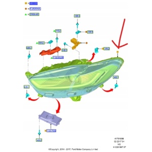 Vänster framreflektor Ford Mondeo MK5 2014-2018 OE ES73-13D155-AL (Finis 2519157) 15536852497 main