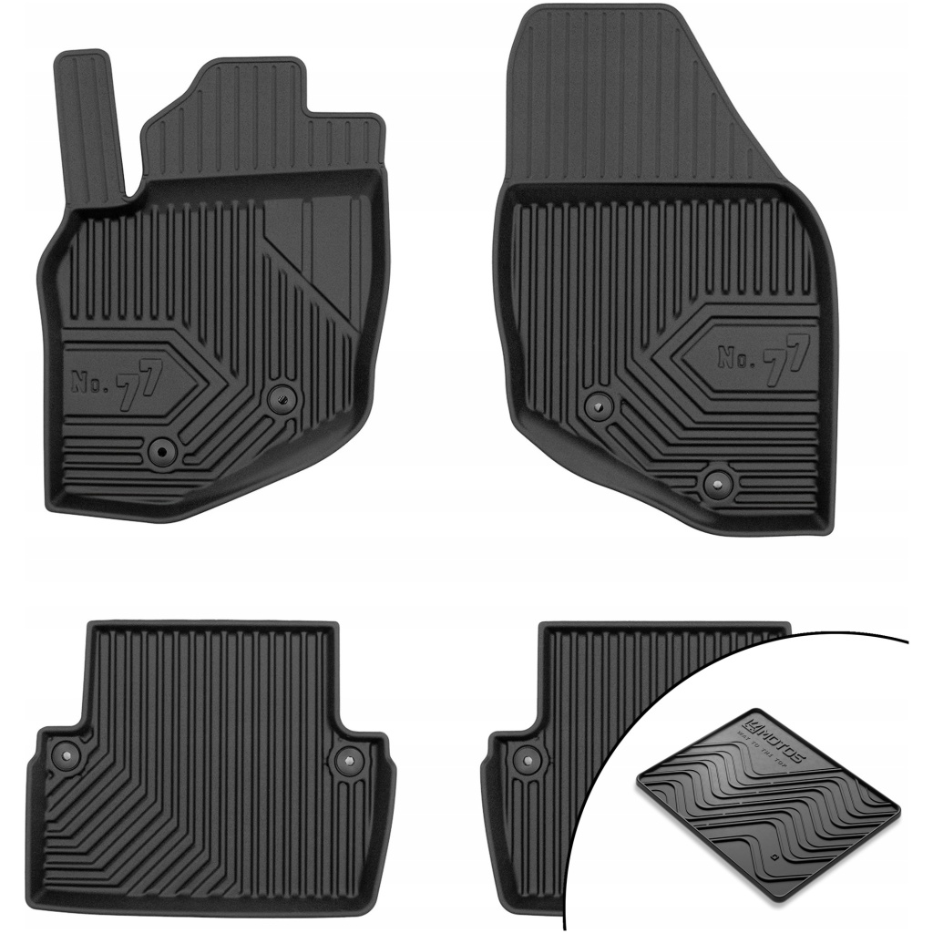 Gummimattor No.77 Volvo V70 II 2000-2007 kombi + gummibricka för skor NC4III