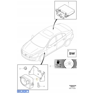 Volvo alarmsiren OE 30659882 (utan lutningssensor) 17622007242 main