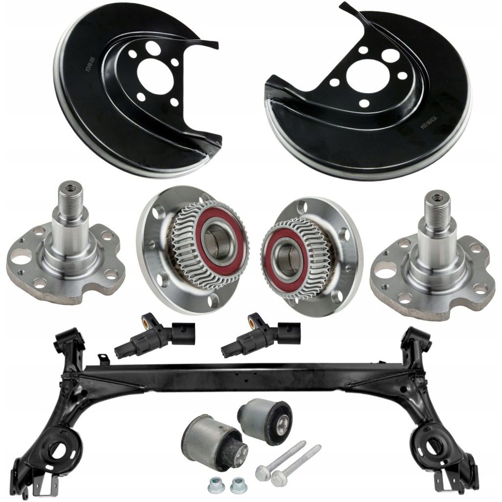 Bakre hjulupphängningsbalk/ram + hjullager & nav Audi A3 8L 1.9 TDI 1.6 1.8 1J0500051J