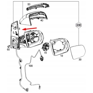 Mercedes-Benz Vito W447 Ytterbackspegel höger fram OTR A4478111100 18120422273 main